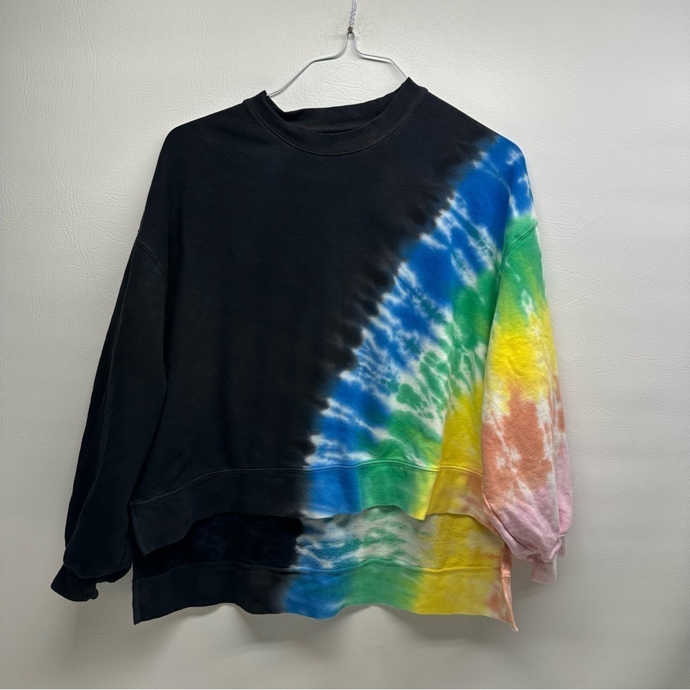 Electric & Rose Colorful Tie-Dye Sweatshirt size XS oversized